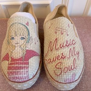 Adorable Goby Music Saves my Soul Shoes Size 7.5.